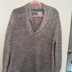 St. John's Bay V-Neck Sweater in Gray